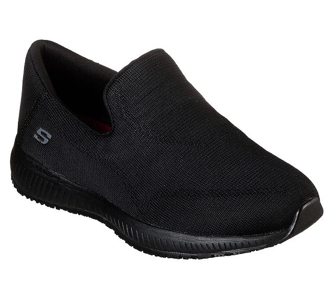 Zapatos de Trabajo Skechers Mujer - Squad Negro YQPTB8024